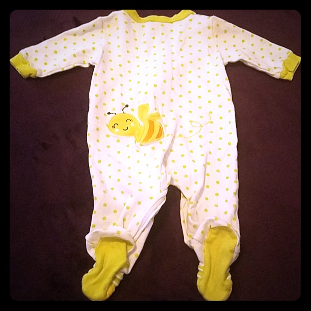 🐝 3 Months 👶Baby Bumblebee 💤 Polka Dot Sleeper